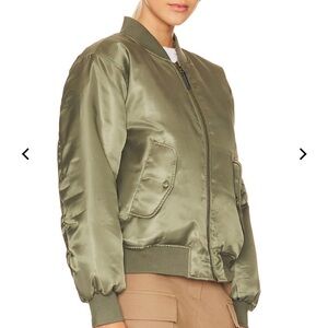 NWT Anine Bing Leon Bomber in Army Green
